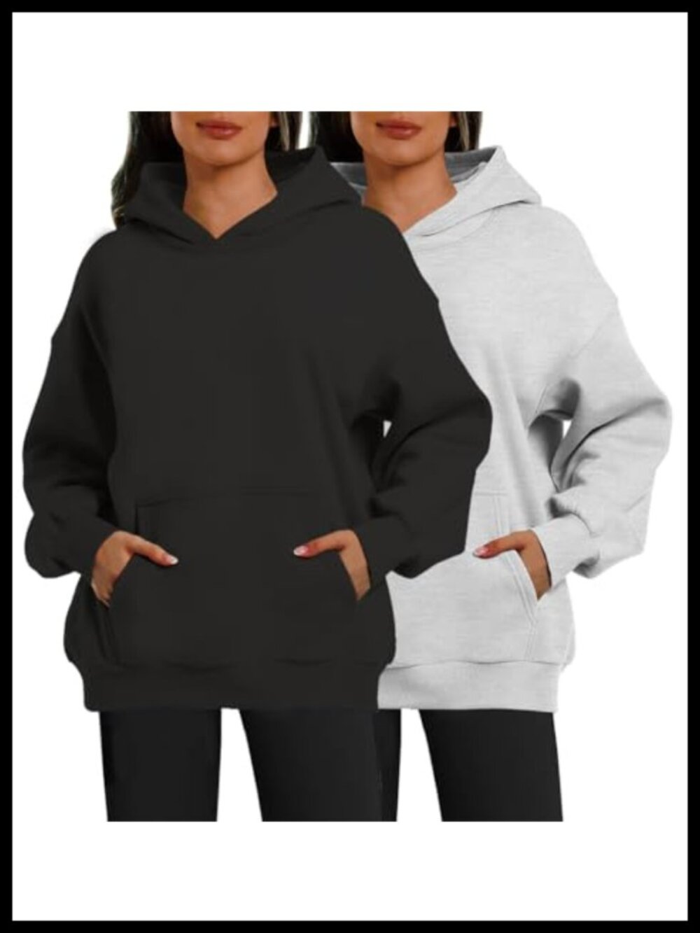 Oversized Fleece Hoodie Sweatshirt Pullover Comfy Casual Fall Winter Women
